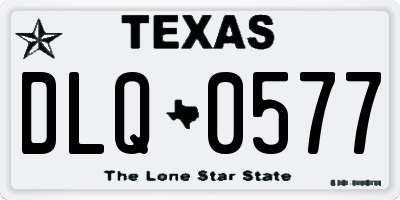 TX license plate DLQ0577