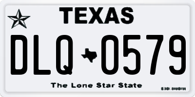 TX license plate DLQ0579