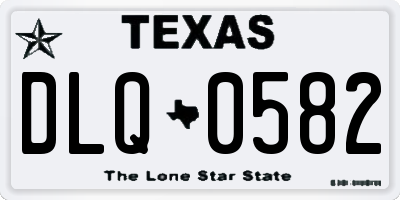 TX license plate DLQ0582