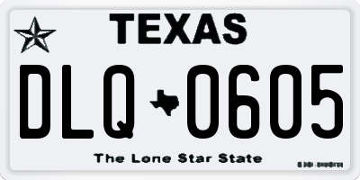TX license plate DLQ0605