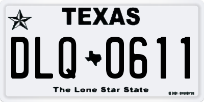 TX license plate DLQ0611