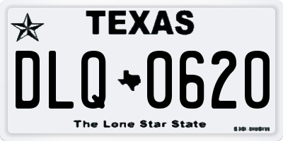 TX license plate DLQ0620