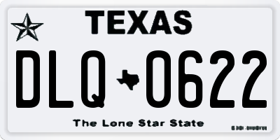 TX license plate DLQ0622
