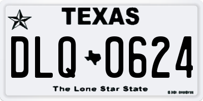 TX license plate DLQ0624