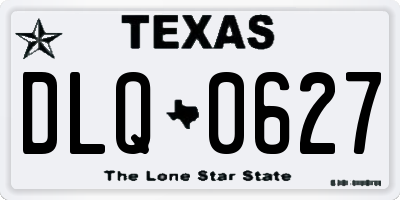 TX license plate DLQ0627