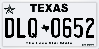 TX license plate DLQ0652
