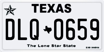 TX license plate DLQ0659