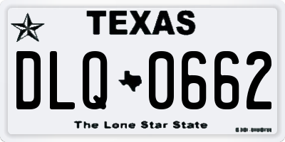 TX license plate DLQ0662
