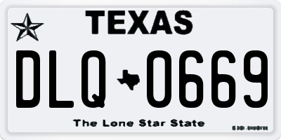 TX license plate DLQ0669