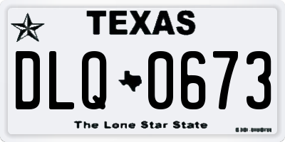 TX license plate DLQ0673