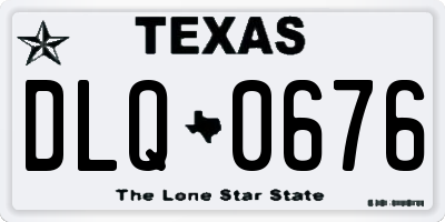 TX license plate DLQ0676