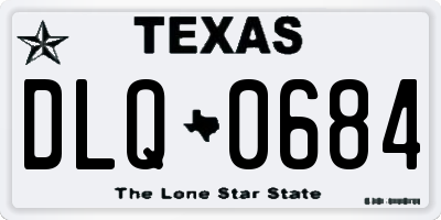 TX license plate DLQ0684