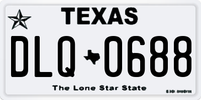 TX license plate DLQ0688