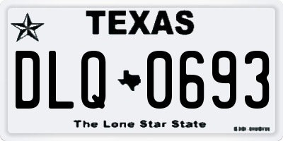 TX license plate DLQ0693