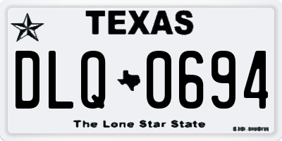 TX license plate DLQ0694