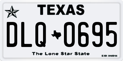 TX license plate DLQ0695