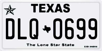 TX license plate DLQ0699