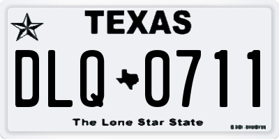 TX license plate DLQ0711