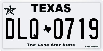 TX license plate DLQ0719