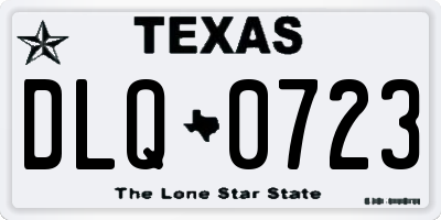 TX license plate DLQ0723