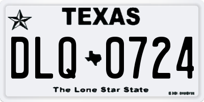 TX license plate DLQ0724
