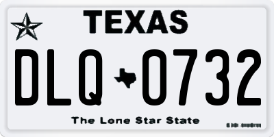 TX license plate DLQ0732