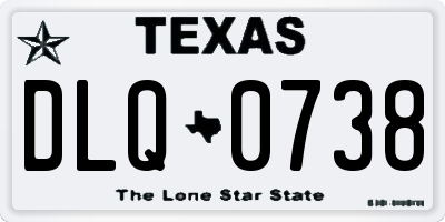 TX license plate DLQ0738