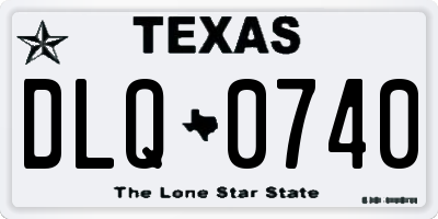 TX license plate DLQ0740