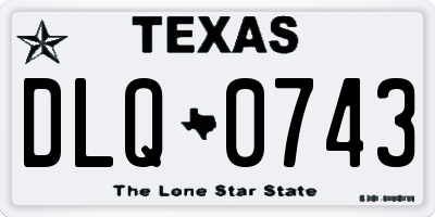 TX license plate DLQ0743