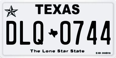 TX license plate DLQ0744