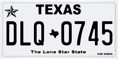 TX license plate DLQ0745