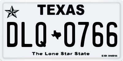 TX license plate DLQ0766