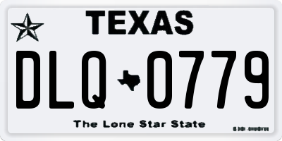 TX license plate DLQ0779
