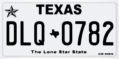 TX license plate DLQ0782