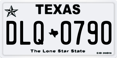 TX license plate DLQ0790