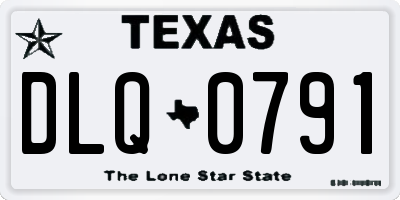 TX license plate DLQ0791