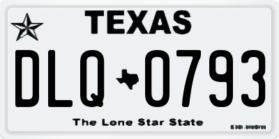 TX license plate DLQ0793
