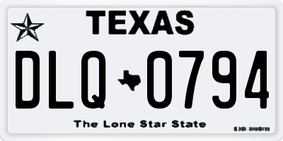 TX license plate DLQ0794