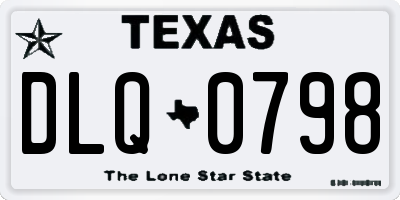 TX license plate DLQ0798