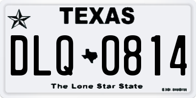 TX license plate DLQ0814