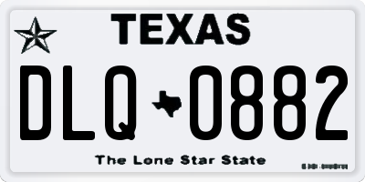 TX license plate DLQ0882