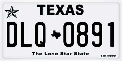 TX license plate DLQ0891