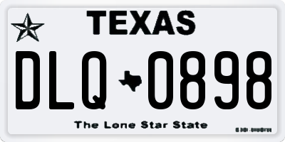 TX license plate DLQ0898
