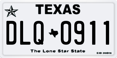 TX license plate DLQ0911