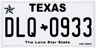 TX license plate DLQ0933