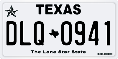 TX license plate DLQ0941