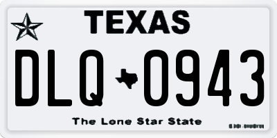 TX license plate DLQ0943