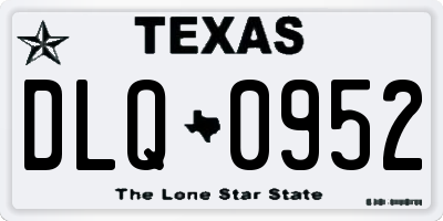 TX license plate DLQ0952