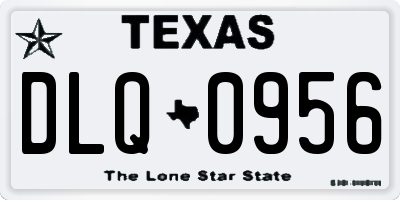TX license plate DLQ0956