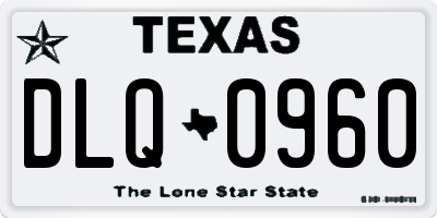 TX license plate DLQ0960